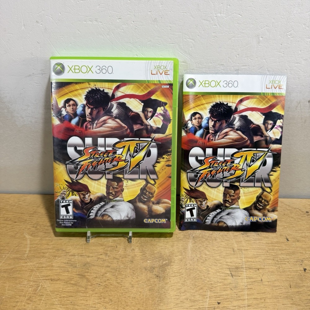 Super Street Fighter 4 Xbox 360 CIB Capcom Fighting Game NTSC US Version